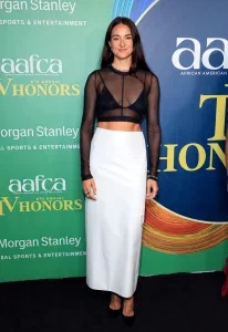 Shailene Woodley Wears a Sheer Crop Top at AAFCA TV Honors