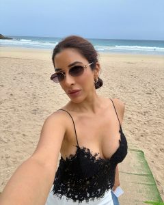 Sophie Choudry Phuket Beachwear Vibrant Turquoise Bikini